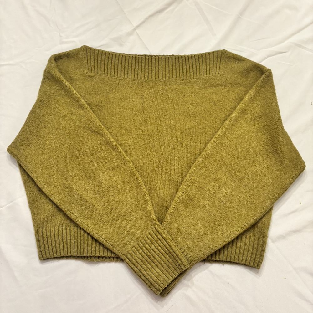 & Other Stories Green Off-the-Shoulder Sweater Size S - Picture 3 of 7